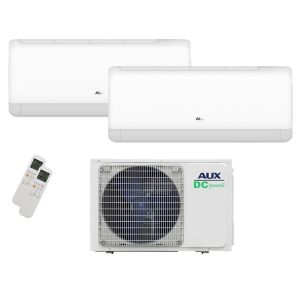 Aux Duo-Split 5.3kW Buitenunit met 2x 3.5kW "Q-Smart Premium" Binnenunit A++ R32 - COOL&HEAT + WiFi