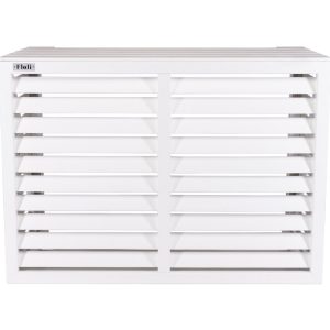Kunststof Airco Cover Buitenunit Omkasting Wit Houtlook Wandmontage (one size)