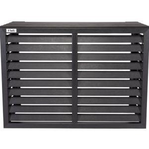 Kunststof Airco Cover Buitenunit Omkasting Houtlook Grijs Wandmontage (one size)