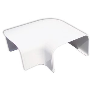 Wit  – Platte haakse bocht 90Graden 74x55mm