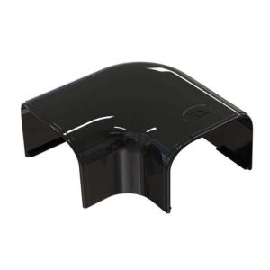 Zwart – Platte haakse bocht 90Graden 74x55mm